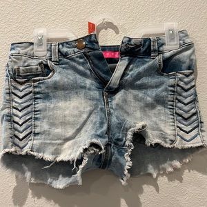 Denim high waisted shorts